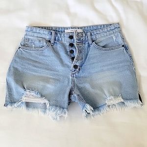 Joe's jean high wasted button shorts size 28
